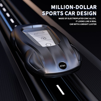 Housse de clé de voiture de luxe au design sportif, en alliage de zinc et silicone, protection anti-rayures, élégante, pour clé intelligente