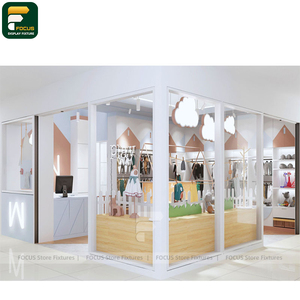 Mueble de Exhibición para Tienda de Moda de Lujo, Panel de Pared para Exhibición de Ropa, Mostrador de Caja, Espejo, Iluminación, Armario - Product Image 5