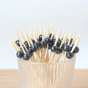 J & <span class=keywords><strong>M</strong></span> 100 buah tusuk sate dekoratif bambu 4.7 inci untuk tusuk gigi bola untuk pesta disko mewah - Product Image 3