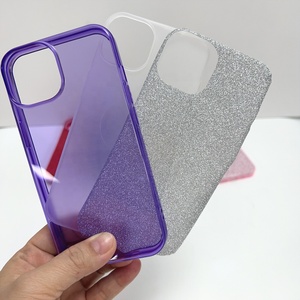 Paillettes 3 en 1 TPU + PC Brillant Couverture de Téléphone pour iPhone 17 16 15 14 13 1211 pour Xiaomi 12 POCO <span class=keywords><strong>X5</strong></span> Pro Golden Flash Phone Case - Product Image 2