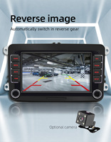 Pemutar Multimedia Mobil Android 14 BQCC 7 inci, Navigasi GPS, CarPlay, OBD2, Bantuan Mundur, USB/BT/FM, VW RGB DSP, WiFi Terintegrasi