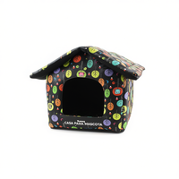 Casa Plegable para Mascotas Yommy, 54x58x49cm, Talla L, Diseño Colorido, de Poliéster Suave, para Mascotas Pequeñas