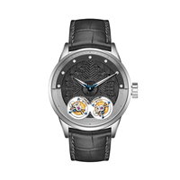 Montres mécaniques pour hommes avec double tourbillon volant, motif dragon, lumineuses et étanches, conception personnalisée OEM ODM, nouveau design, avec protection du copyright