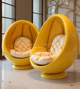 ردهة غرفة المعيشة بتصميم جديد على شكل قشر البيض والنمذجة الفنية الإبداعية في صالة الفندق كرسي - Product Image 3