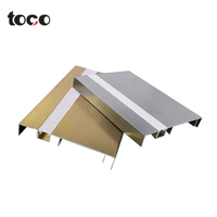 Plinthe LED personnalisée TOCO, profilé en aluminium carré pour carrelage, accessoires d'éclairage pour plinthes murales