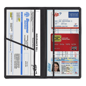 <span class=keywords><strong>Porte</strong></span>-cartes d'assurance et de immatriculation automobile - Portefeuille haut de gamme pour documents automobiles importants - Product Image 3