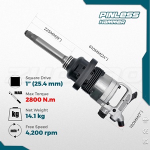 Clé à chocs <span class=keywords><strong>pneumatique</strong></span> industrielle <span class=keywords><strong>professionnelle</strong></span> de 1 pouce, couple élevé 2800 N-m, outils robustes, clé à chocs à air comprimé OEM - Product Image 2