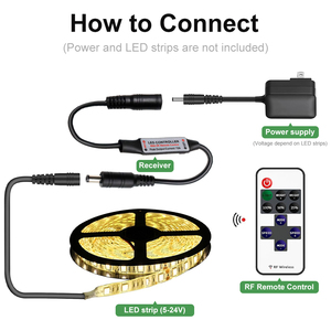 Esann แถบไฟ <span class=keywords><strong>LED</strong></span> 2A DC 5-24V 11Key RF, รีโมทไร้สายควบคุมแสง PWM DC12V สำหรับไฟ <span class=keywords><strong>LED</strong></span> - Product Image 6