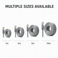 Câble Patch RJ45 Cat5e OEM/ODM d'Usine 5m 10m 20m 30m 50m Rond CCA UTP FTP SFTP Gaine PVC pour Serveur et Commutateur