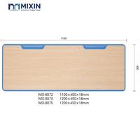 Plateau de table d'étude en MDF avec moulures de bord en PP coloré injecté pour mobilier scolaire, ensemble de chaises de bureau double place, accessoires de table