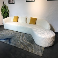 Ensemble de canapés de salon SF1922 Lei De Nuo, style moderne et simple, en cachemire, en forme d'arc