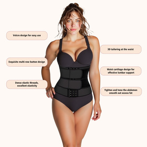 Ceinture de compression en néoprène pour <span class=keywords><strong>femme</strong></span>, anti-bactérienne, en nylon, pour amincissement du ventre, entraînement, contrôle moyen - Product Image 3