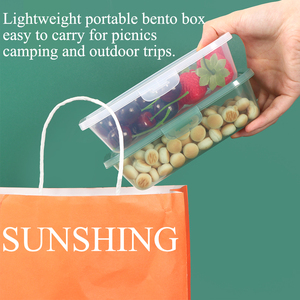 SUNSHING <b>Plastic</b> Lunch Bento Box <b>Food</b> Storage <b>Container</b> Nut and Dried Fruit Packaging for Vegetable Fruit Kitchen Accessories - Product Image 3