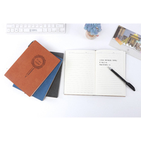 A4/ A5/A6 Good Quality Pu Leather With Emboss Logo Personal Hardcover Notebook
