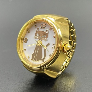 Montre Bague Tendance pour Femme, Luxe, Quartz Analogique, Cadran Rond, Plaqué Or, Réglable, Élastique, Vente en Gros - Product Image 6