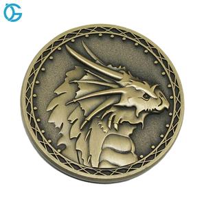 Dragón del mar, <span class=keywords><strong>la</strong></span> mirada de 3D latón antiguo de Metal Moneda de desafío para el evento de recuerdo - Product Image 1