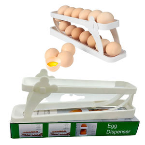Wholesale 2-Tier Auto Rolling Eggs <b>Storage</b> <b>Box</b> New Design Kitchen Refrigerator Dispenser <b>Bins</b> - Product Image 5