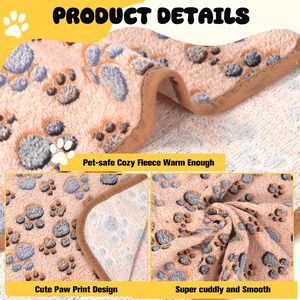 Wholesale Soft Warm Pet Dog Bed Cushion Accessories Coral Velvet Paw Pattern Dog Mattress Pad Plush <b>Cat</b> Fleece Pet Dog Blanket - Product Image 2