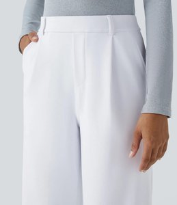 <span class=keywords><strong>Pantalones</strong></span> Casuales <span class=keywords><strong>de</strong></span> Cintura Alta, Holgados, para Actividades al Aire Libre, Deportivos, <span class=keywords><strong>Elásticos</strong></span>, con Estampado Sólido, Cintura Elástica, Pierna Ancha - Product Image 2