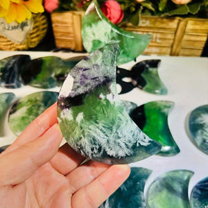 Nueva llegada: Cristal de fluorita natural curativo con tallado de pluma para fines decorativos - Product Image 3