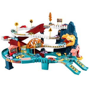 Jeu de Piste de Course de Voitures Dinosaures avec Parking, Aventure Éducative Interactif en Plastique, Échelle 1:5, Unisexe, Tous Âges - Product Image 5
