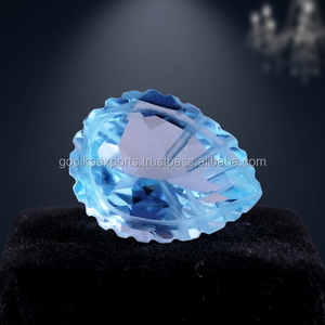 Topacio Azul Cielo Natural, Gemas Sueltas Facetadas en Forma de Pera, Certificadas por Terceros, Venta al por Mayor, Gopika Exports, Joyería Fina - Product Image 2