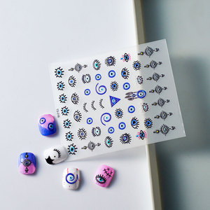 Pegatinas de Uñas con Diseño de Ojo Mágico Azul, Autoadhesivas, para Manicura, Precio Bajo al por Mayor - Product Image 3