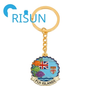 พวงกุญแจโลหะแบบสั่งทำขายส่ง ของที่ระลึกการท่องเที่ยวหมู่เกาะ<span class=keywords><strong>ฟิจิ</strong></span> ลายธงชาติฟิจิ ปลาทิกิ ซูวา <span class=keywords><strong>ฟิจิ</strong></span> - Product Image 5