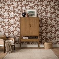 Armoire haute de style Mid-Century Moderniste en chêne massif naturel, vitrine de rangement avec étagère ouverte pour salon, salle à manger, maison moderne