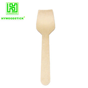 <span class=keywords><strong>Mini</strong></span> cuillères en bois biodégradables jetables écologiques pour crème glacée 125mm <span class=keywords><strong>Magnum</strong></span> tailles 75% outils de crème glacée compostables - Product Image 1