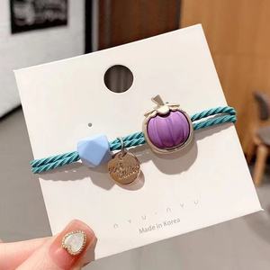 Korean Style Pumpkin Hair Tie Mixed Colors Rhinestone Decor Casual Headdress for Girls - Product Image 2