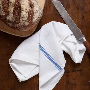 Owels mavi mutfak havluları 12-Pack % 100% pamuk bulaşık havluları-yeniden kullanılabilir temizlik bulaşık bezleri emici