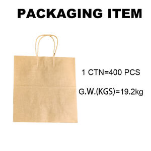Bolsas de Papel Kraft Marrón Económicas en Liquidación, Bolsas de Compras Reciclables para Supermercado con Asa - Product Image 3