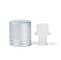 Couvre-bouteille en aluminium et plastique argenté, adapté au whisky, à la vodka et au brandy, et prend en charge la personnalisation en petites séries