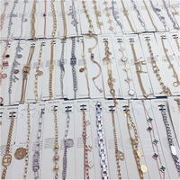Bracelet vintage géométrique en acier inoxydable doré, étanche, inaltérable, assortiment économique