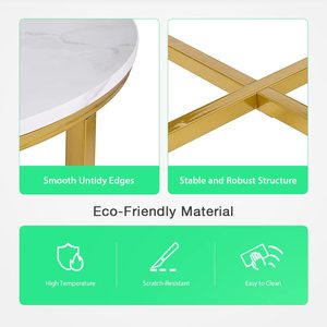 Usine couleur personnalisée cadre en métal en bois dessus en marbre canapé moderne chevet ordinateur portable <span class=keywords><strong>bureau</strong></span> café extrémité Console Table d'appoint - Product Image 5