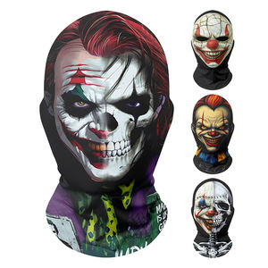 3D baskı palyaço Balaclava tam yüz kayak maskesi Cosplay kostüm açık kaput şapkalar cadılar bayramı için hayalet maske erkekler kadınlar - Product Image 1