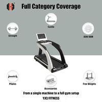 Equipo de Entrenamiento Cardiovascular para Gimnasio, Caminadora Motorizada ZF8800 con Motor de 3HP, Velocidad de 20km/h, Pantalla LCD Grande para Gimnasios