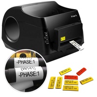 Mesin Cetak Huruf Elektronik USB N-Mark PC Thermal Hitam Putih, Printer Shrink Tube, Teks & Logo Personal, Stok 300dpi, FCC