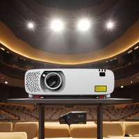 Projecteur laser 3LCD 4K pour entreprises, éducation et grandes salles, mise au point manuelle, haut-parleurs intégrés 4K, 5500-6000 lumens