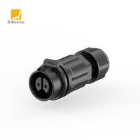 Connecteur de prise étanche LP 16 mâle femelle Connecteur d'alimentation CC étanche IP 68 Connecteur de montage sur panneau étanche à 2 broches