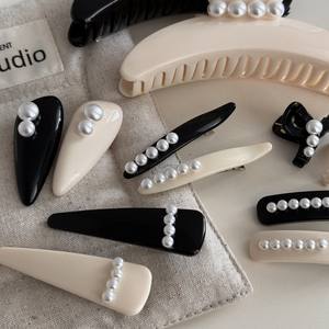 金玲批发大号珍珠发夹醋酸女发饰套装 - Product Image 4