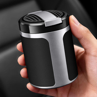 Cendrier de voiture LED détachable avec revêtement en alliage, ignifuge, grande capacité, couvercle rabattable, lavable, adapté aux modèles BMW, Toyota, Honda, VW