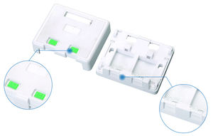 Boîtier Keystone RJ45 à montage en surface CAT6A/CAT6/CAT5E UTP FTP Blanc ABS S019 LE Zhejiang - Product Image 2