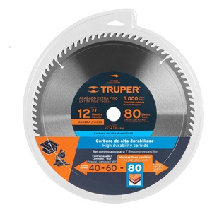 Truper ST-1280E 12 'industriale legno sega lama 80 denti 1' centro saldato ad alta frequenza in acciaio e carburo personalizzabile