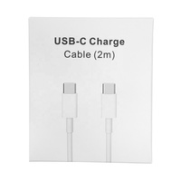 2M USB C Type-C 3A Câble de données à charge rapide 24W Smart Power avec gaine en nylon TPE Compatible avec tous les téléphones mobiles/utilisation d'ordinateur