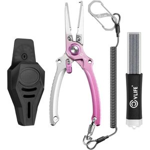 Cvlife Fishing Pliers 7.5 Inch Aluminum Alloy With Stainless Steel Hook Remover <b>Kit</b> For Saltwater Fishing Portable <b>Tool</b> - Product Image 1