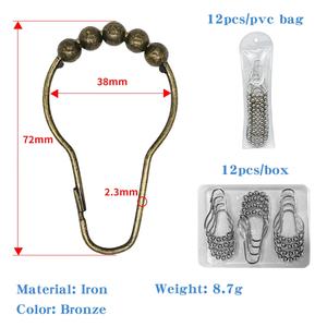 EWANG Rodillos Deslizantes para Barra de Ducha, Anillos para Cortinas de Ducha de Deslizamiento Fácil - Product Image 3