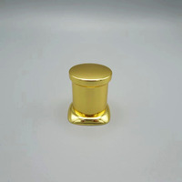 Collar de bomba de Perfume personalizado de 13mm y 15mm, tapa de botella de cilindro redondo cosmético a prueba de fugas de plástico dorado de lujo con tapas
