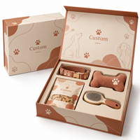 Boîte cadeau personnalisée pour chien, emballage rigide en papier de luxe avec insert pour collier, friandises, jouet, brosse de toilettage, ensembles de marques premium pour animaux de compagnie